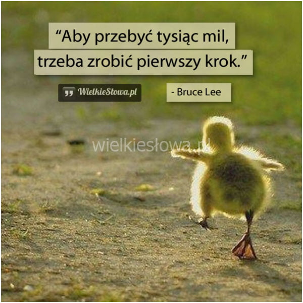 Aby przebyć tysiąc mil...