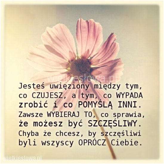 Jesteś uwięziony między tym, co czujesz...